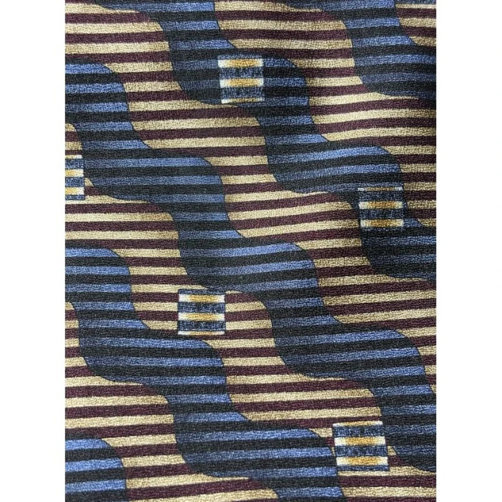 Harve Benard Silk Tie Men's Multicolor Geometric Vintage 90s Classic‎ Luxury